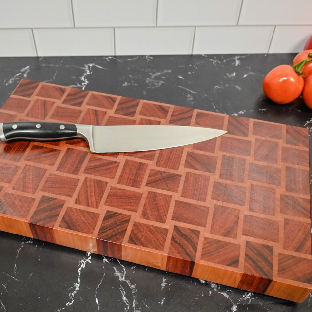 Basketweave Pattern Charcuterie End Grain - Image 1
