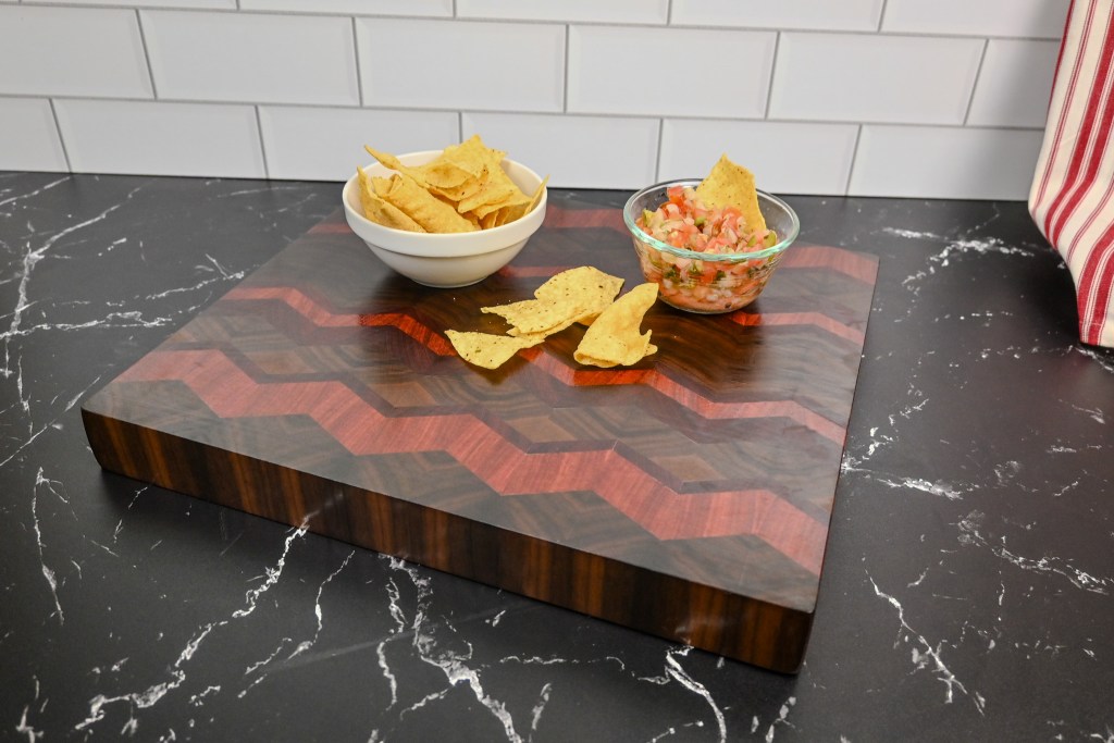 Chevron Pattern End Grain Cutting Board