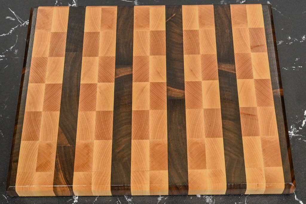 Maple and Walnut End Grain Cutting Board