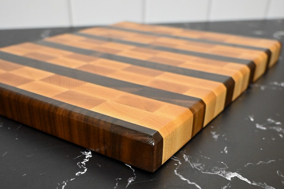 Maple and Walnut End Grain Cutting Board