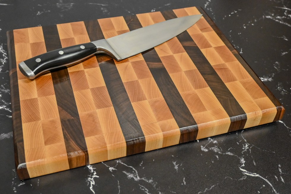 Maple and Walnut End Grain Cutting Board