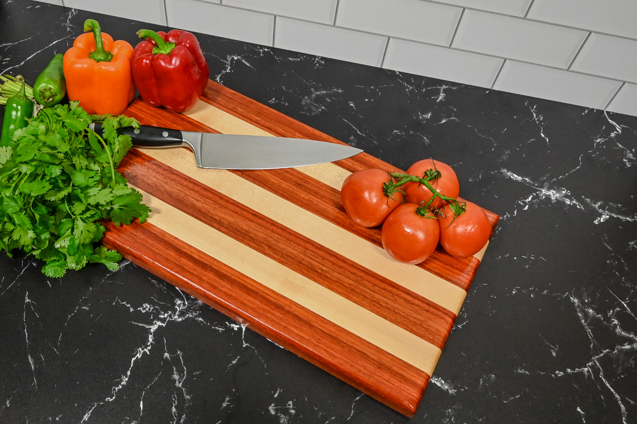 Paduk and Maple Charcuterie Tray/Cutting Board - Image 4