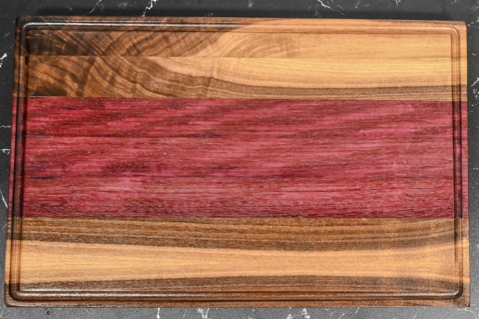 Large Cutting Board – Purpleheart & Walnut
