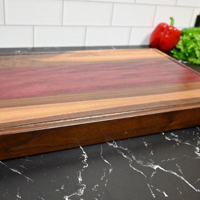 Large Cutting Board – Purpleheart & Walnut - Image 3