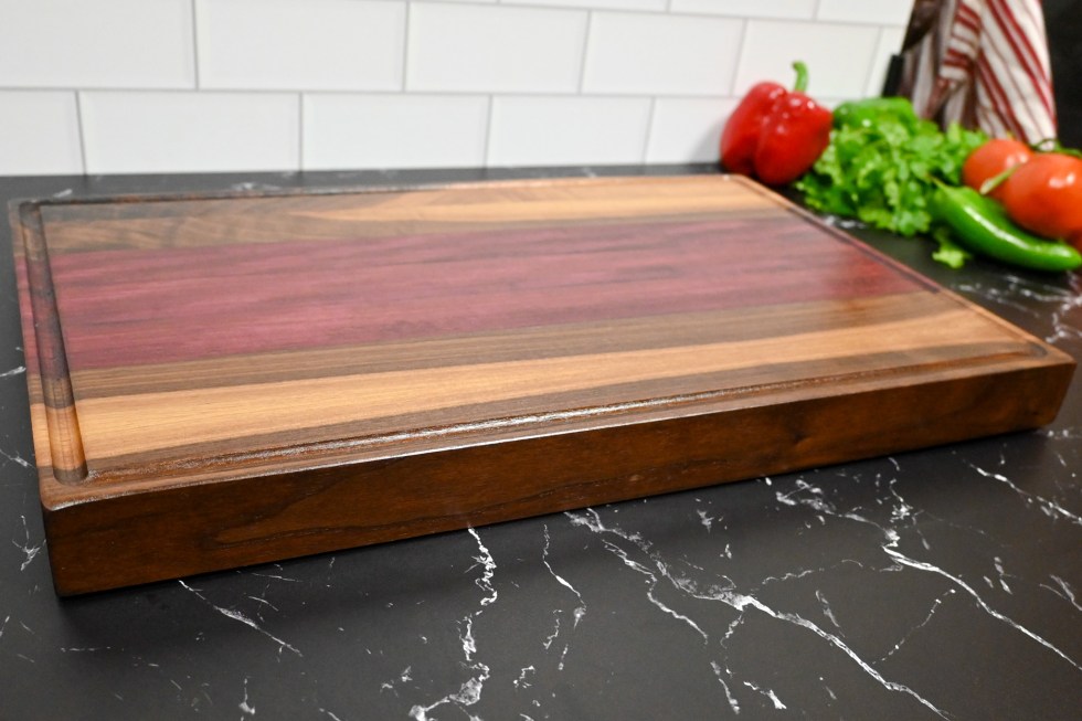 Large Cutting Board – Purpleheart & Walnut