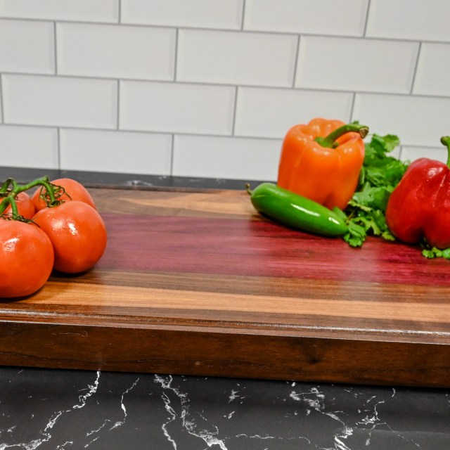 Large Cutting Board – Purpleheart & Walnut - Image 1