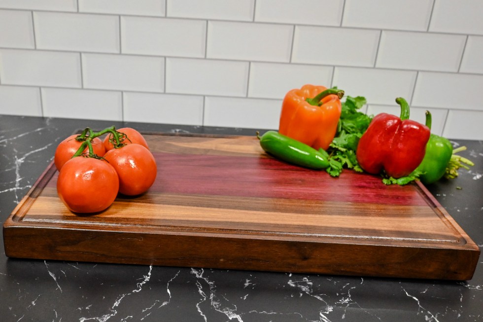 Large Cutting Board – Purpleheart & Walnut