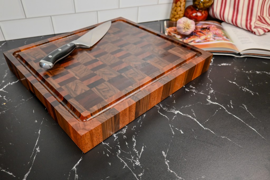 Walnut & Mahogany End Grain Cutting Board