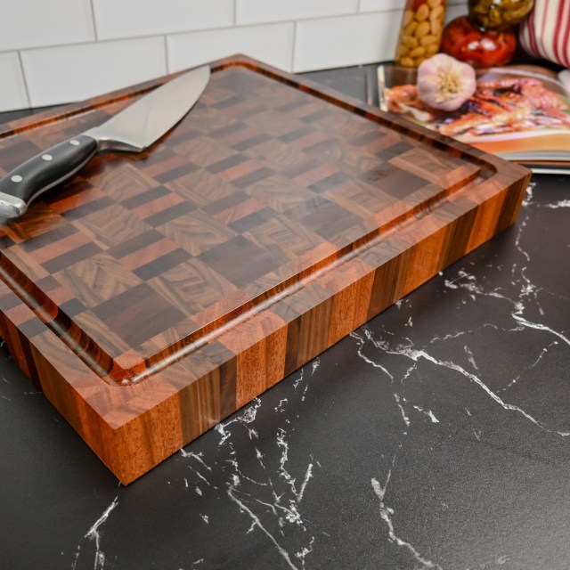 Walnut & Mahogany End Grain Cutting Board - Image 5