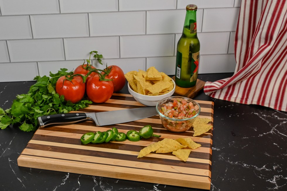 Walnut & Maple Edge Grain Cutting Board
