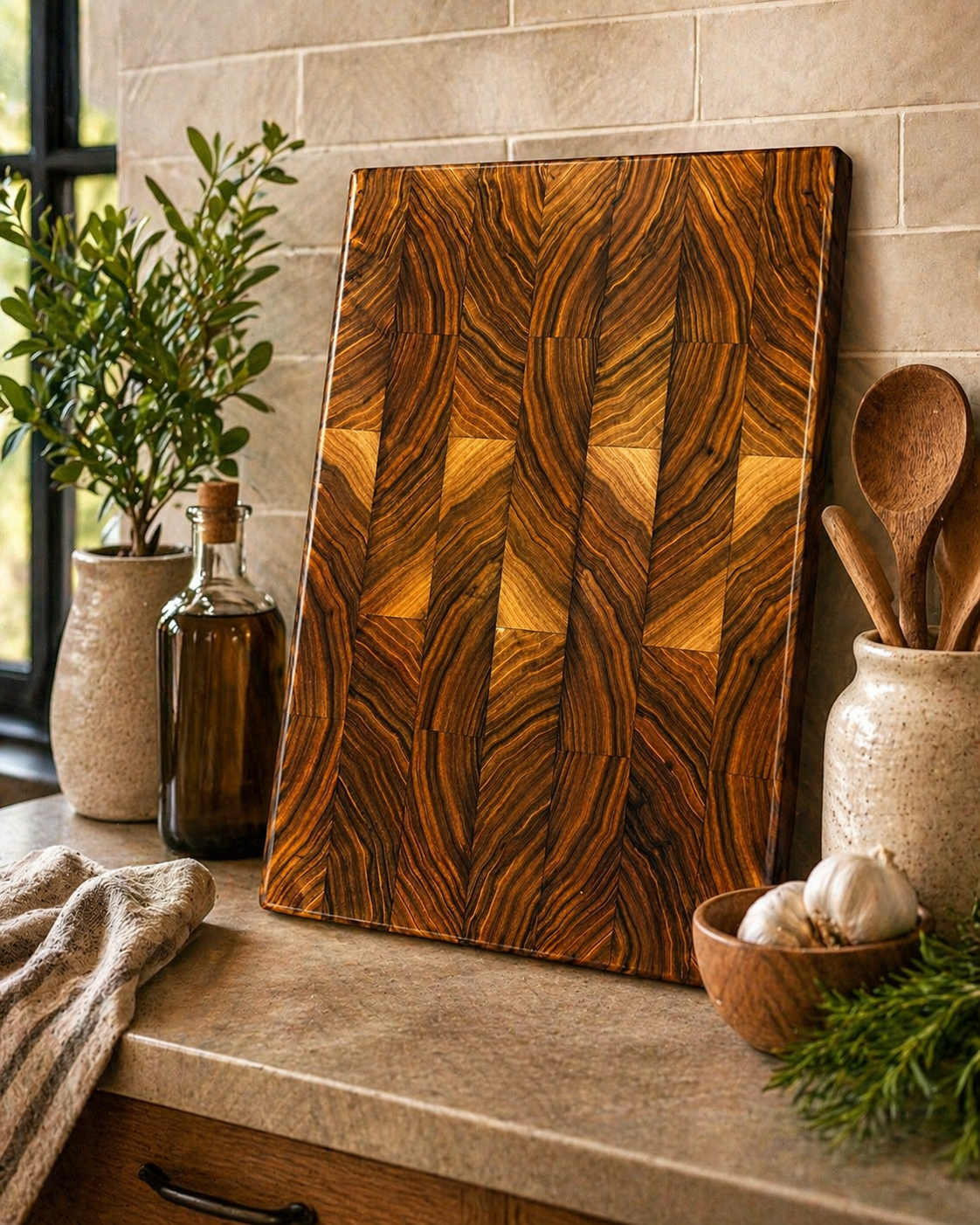 Handcrafted Walnut End Grain Cutting Board - Image 1