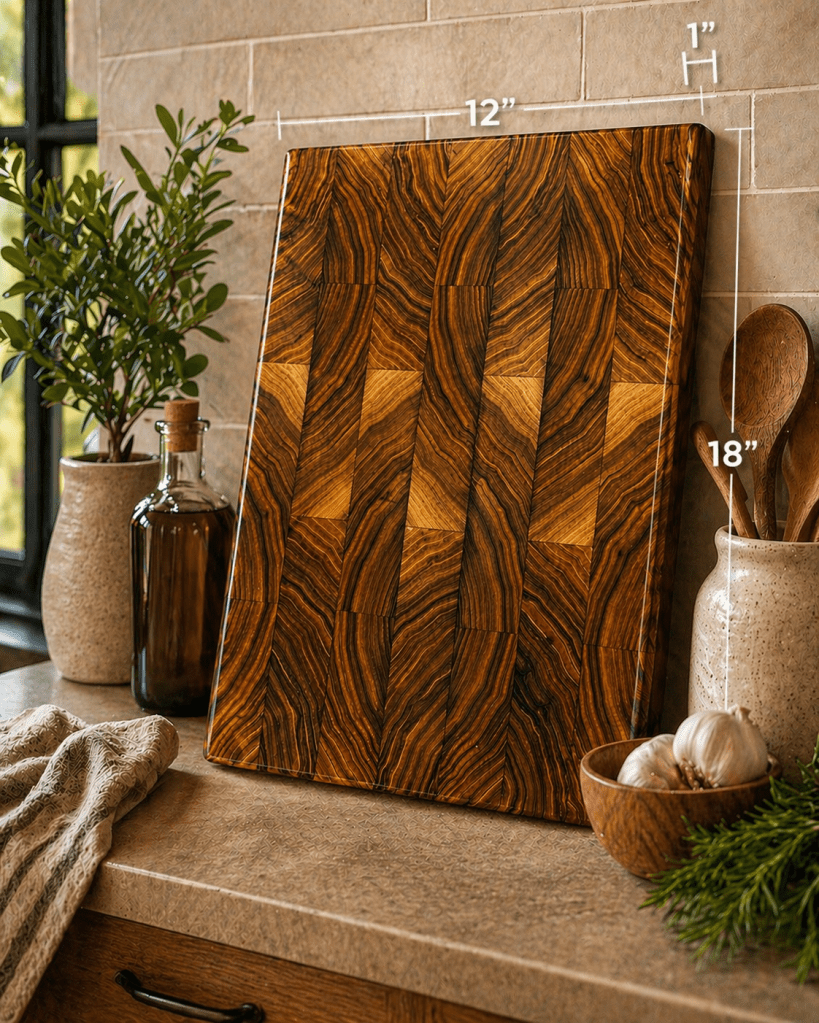 Handcrafted Walnut End Grain Cutting Board