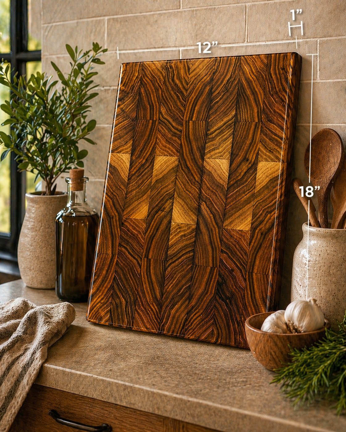 Handcrafted Walnut End Grain Cutting Board - Image 3