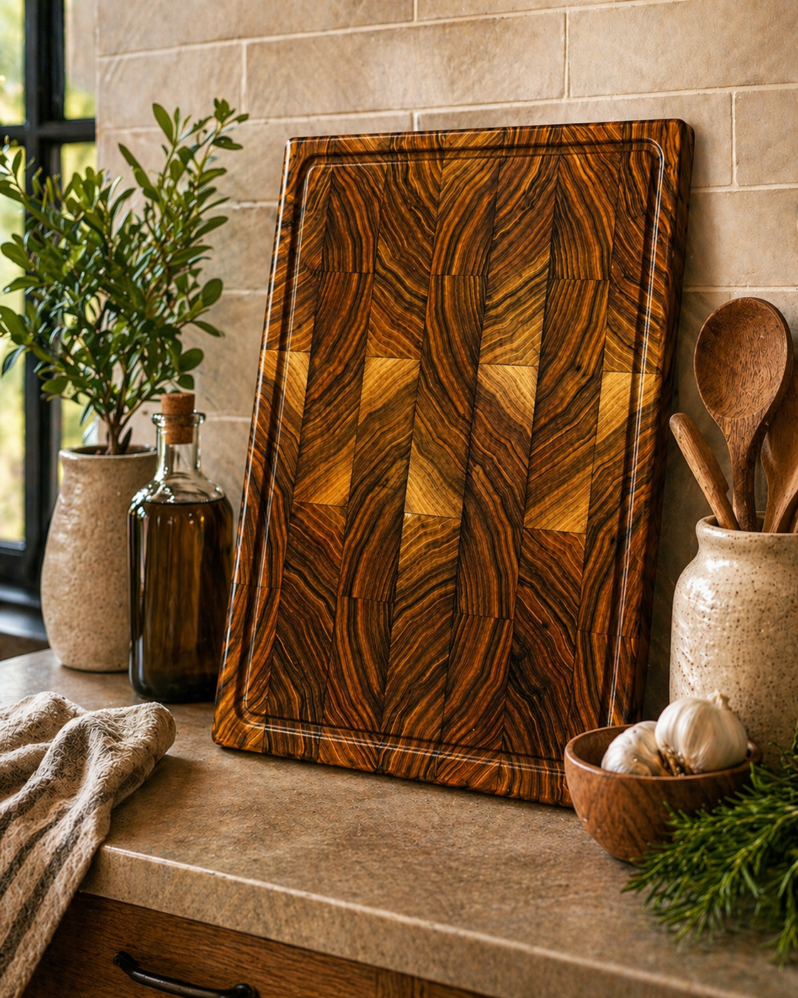 Handcrafted Walnut End Grain Cutting Board - Image 4