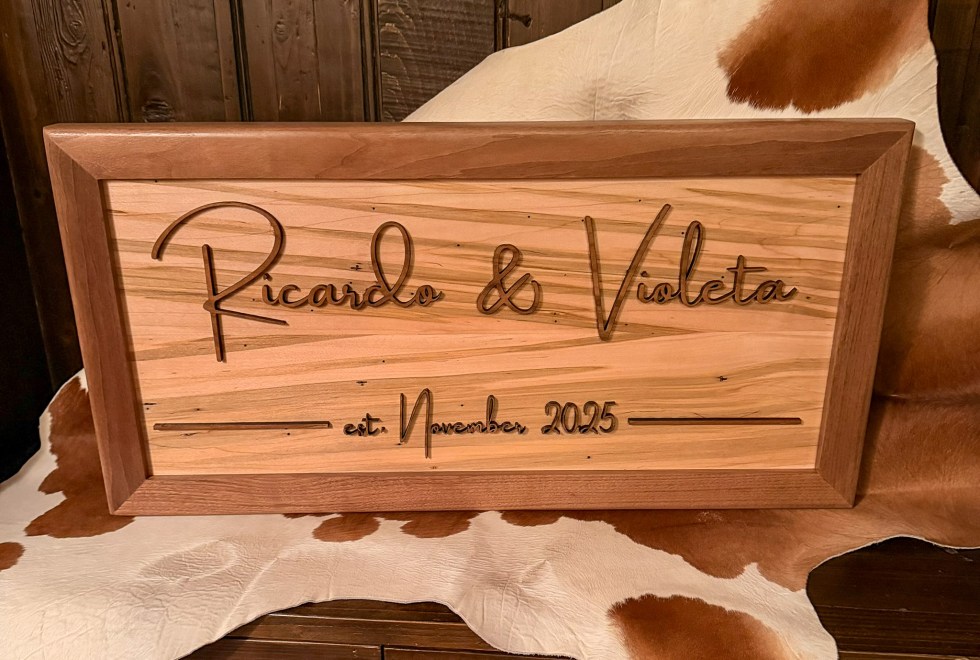 Personalized Wedding Date Sign, Rustic Newlywed Gift, Family Name Sign