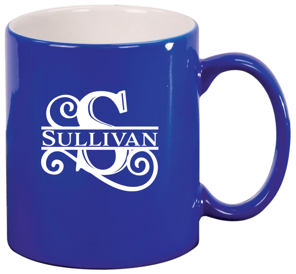 11 oz Engravable Ceramic Coffee Mugs