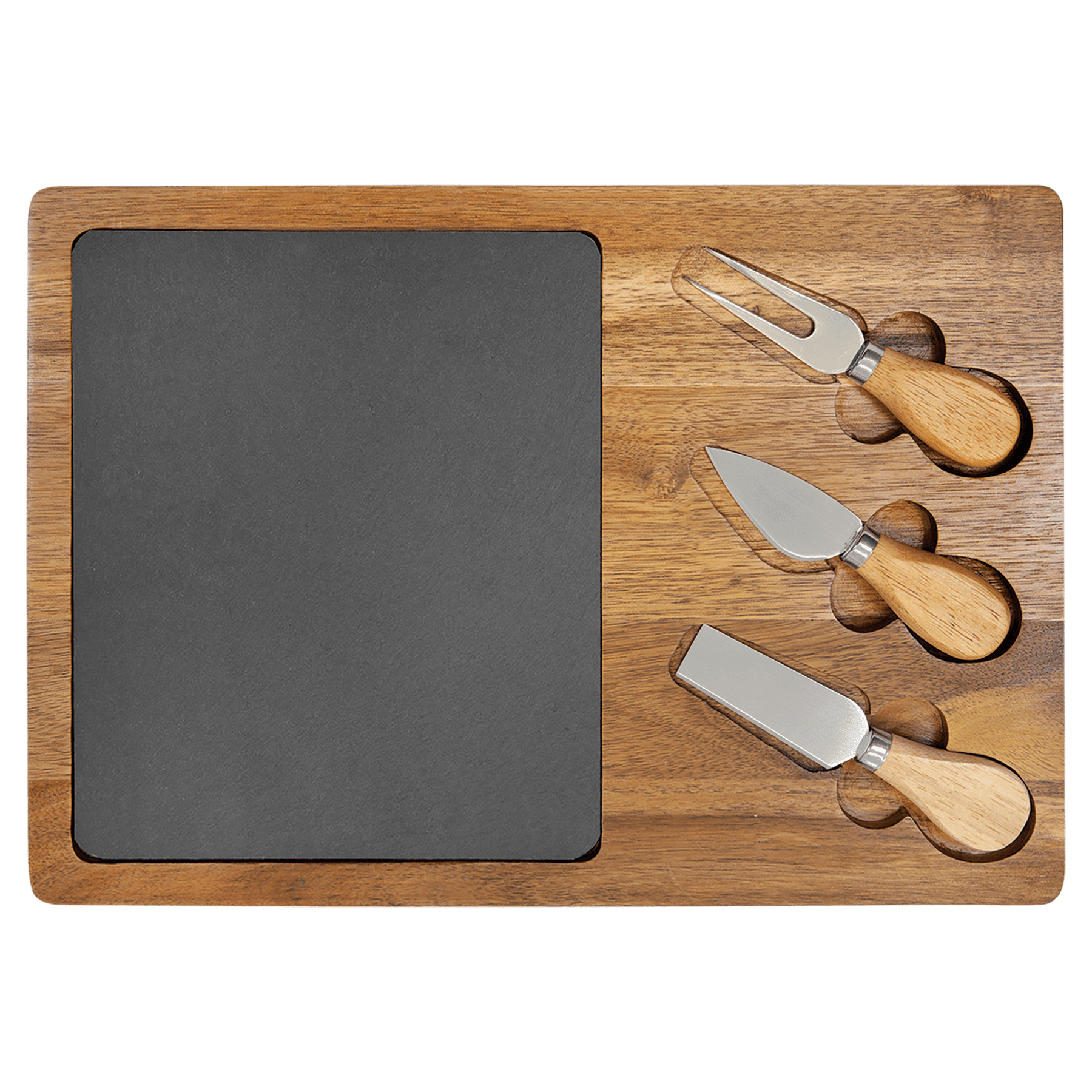 Acacia & Slate Cheese Board with Removable Insert - Image 8