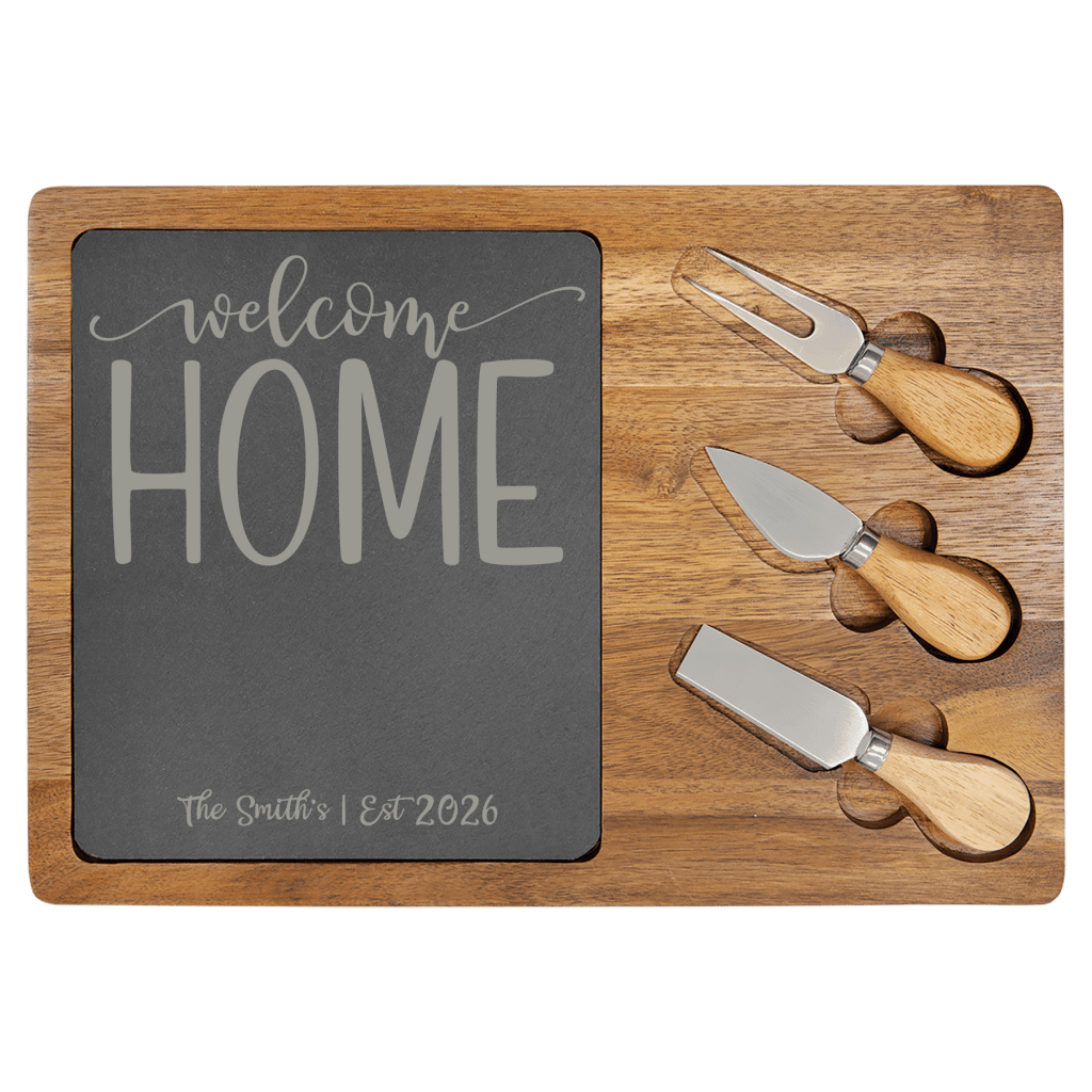Acacia & Slate Cheese Board with Removable Insert
