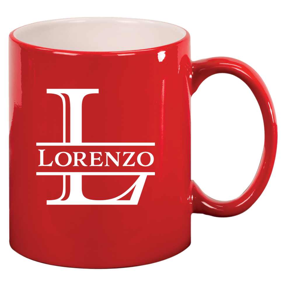 11 oz Engravable Ceramic Coffee Mugs