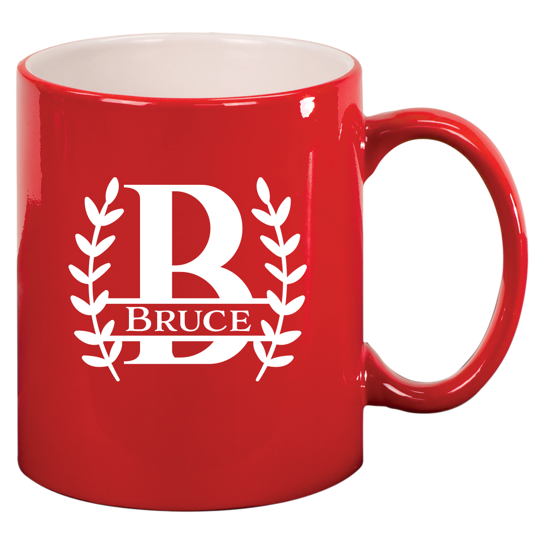11 oz Engravable Ceramic Coffee Mugs - Image 4