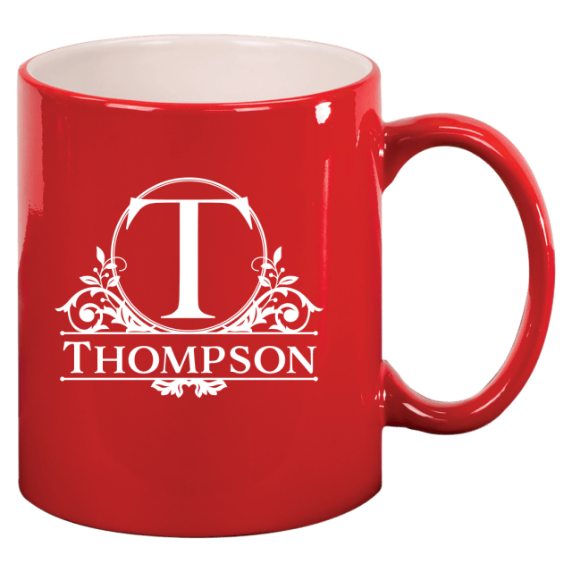11 oz Engravable Ceramic Coffee Mugs - Image 3
