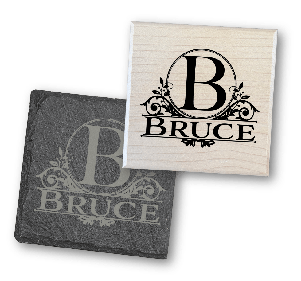 Slate and Hardwood Coasters