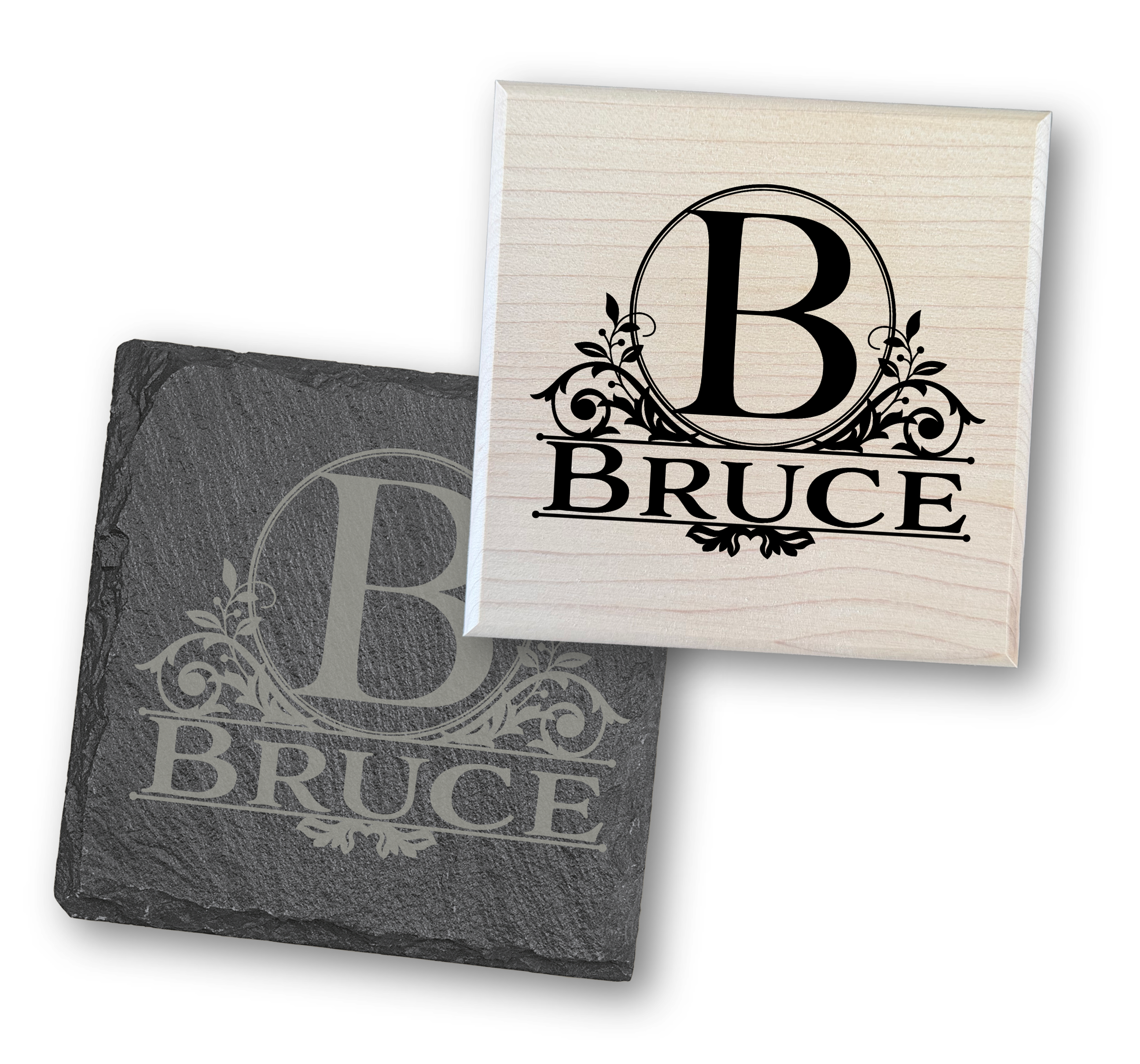 Slate and Hardwood Coasters - Image 1