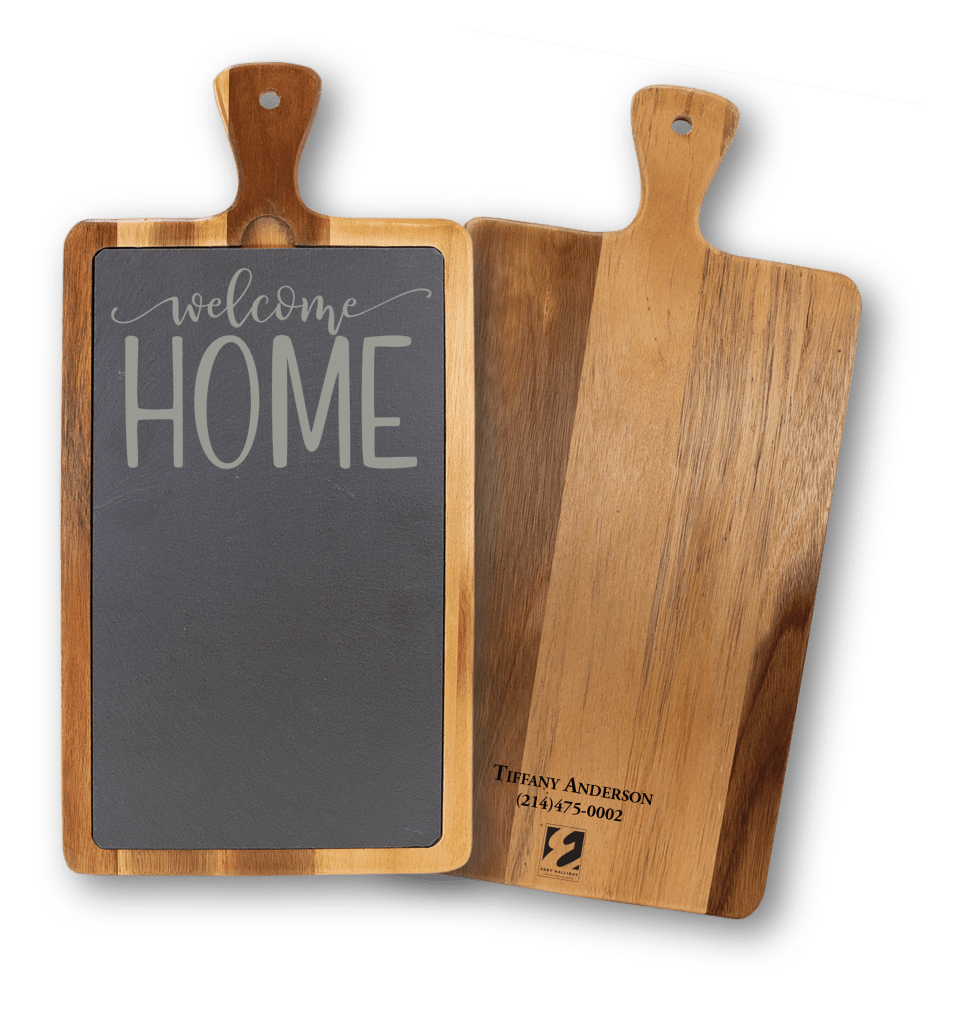 Acacia & Slate Cutting Board with Removable Insert
