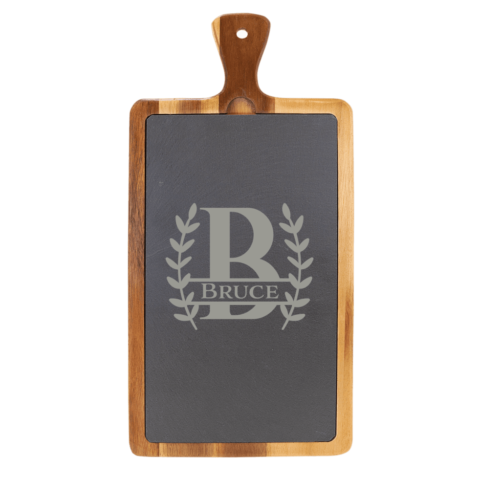 Acacia & Slate Cutting Board with Removable Insert